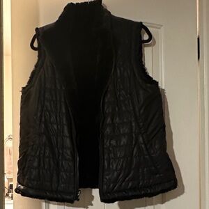 Women's Black Quilted Vest